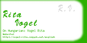 rita vogel business card